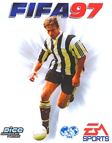 Beim europäischen Cover zu FIFA 97 zeigt David Ginola sein Ballspiel.
