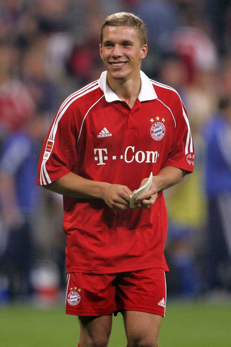 Lukas Podolski im Bayer-Dress