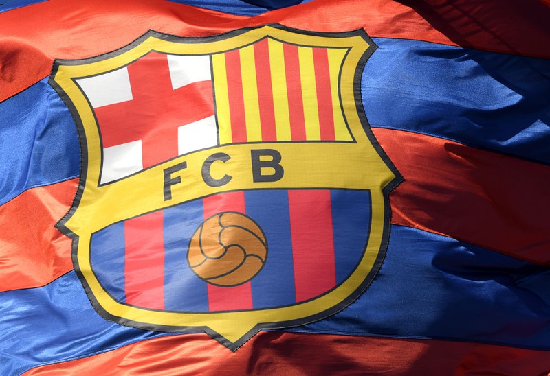 Flagge des FC Barcelona