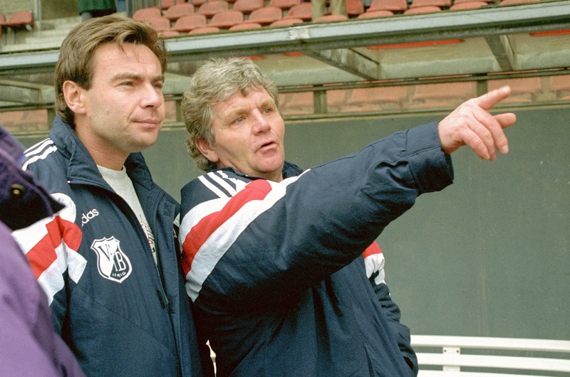 VfB Leipzig–Trainer Jürgen Sundermann konnte 1994 den Abstieg aus der Bundesliga nicht verhindern.