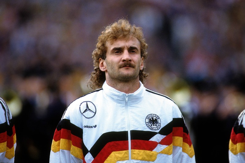 Rudi Völler ist auf Platz 4 der torgefährlichsten DFB-Spieler aller Zeiten