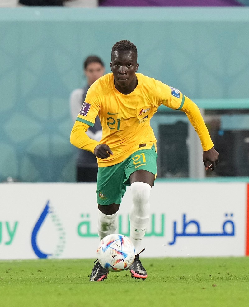 Garang Kuol wurde 2022 gegen Frankreich in der 74. Minute eingewechselt.