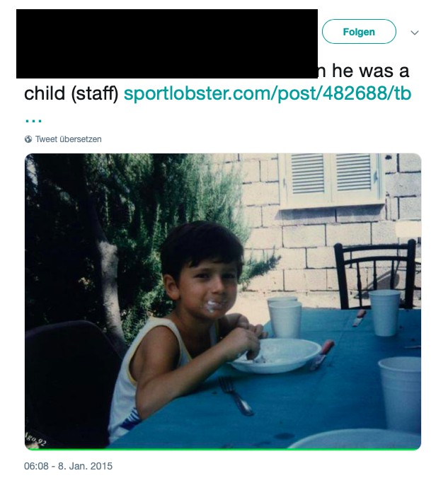 Dieses Bild zeigt Fußballer Leonardo Bonucci als Kind.
