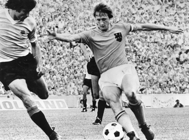 Dieses Bild zeigt Fußballlegende Johan Cruyff.