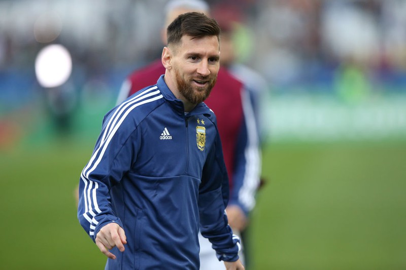 Der Star-Fußballer Lionel Messi beim Training