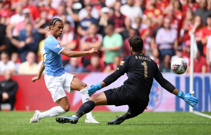Leroy Sané von Manchester City auf dem Platz