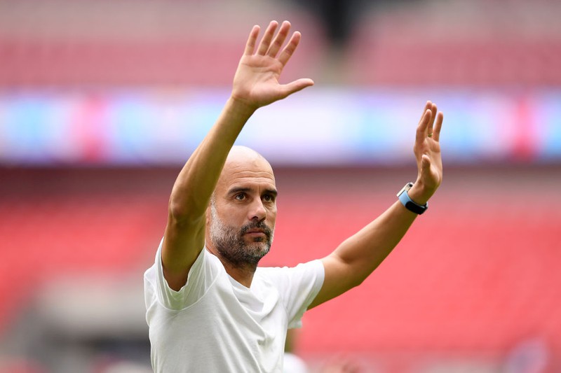 Trainer Pep Guardiola bei einem Manchester City Spiel