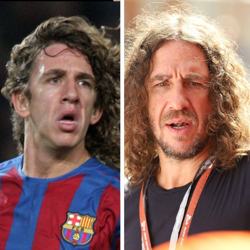 Fußballer Carles Puyol hat immer noch die gleiche Lockenpracht, wie früher.