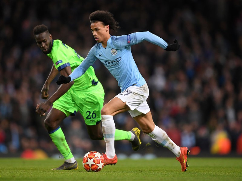 Leroy Sané in einem Champions League Spiel