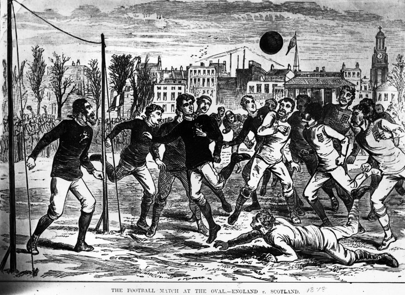 Historisches Bild eines Fußballspiels