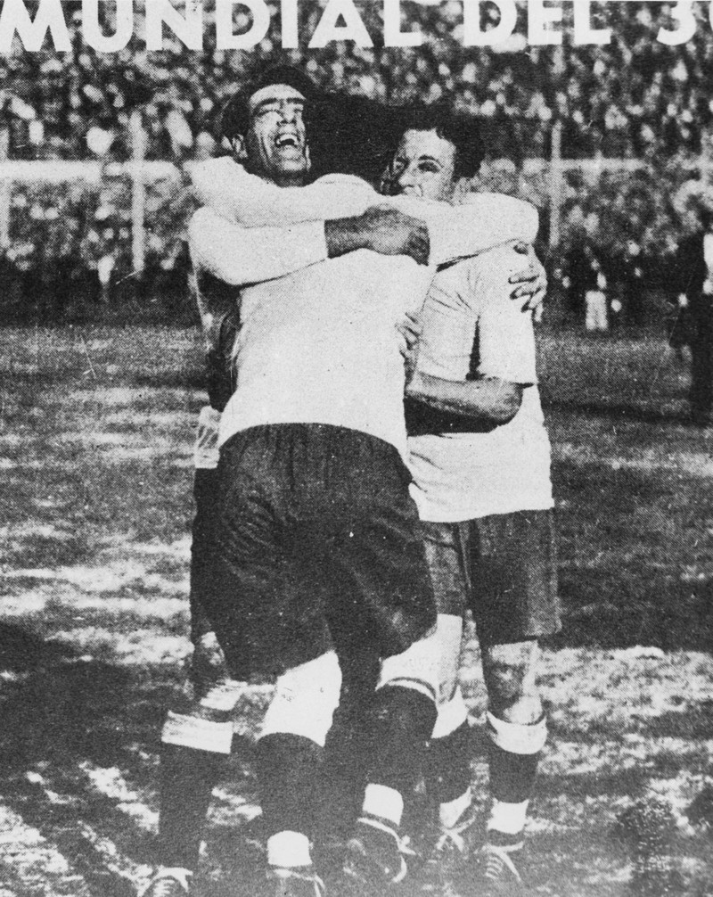 Man sieht die ersten Weltmeister der Geschichte 1930 Uruguay