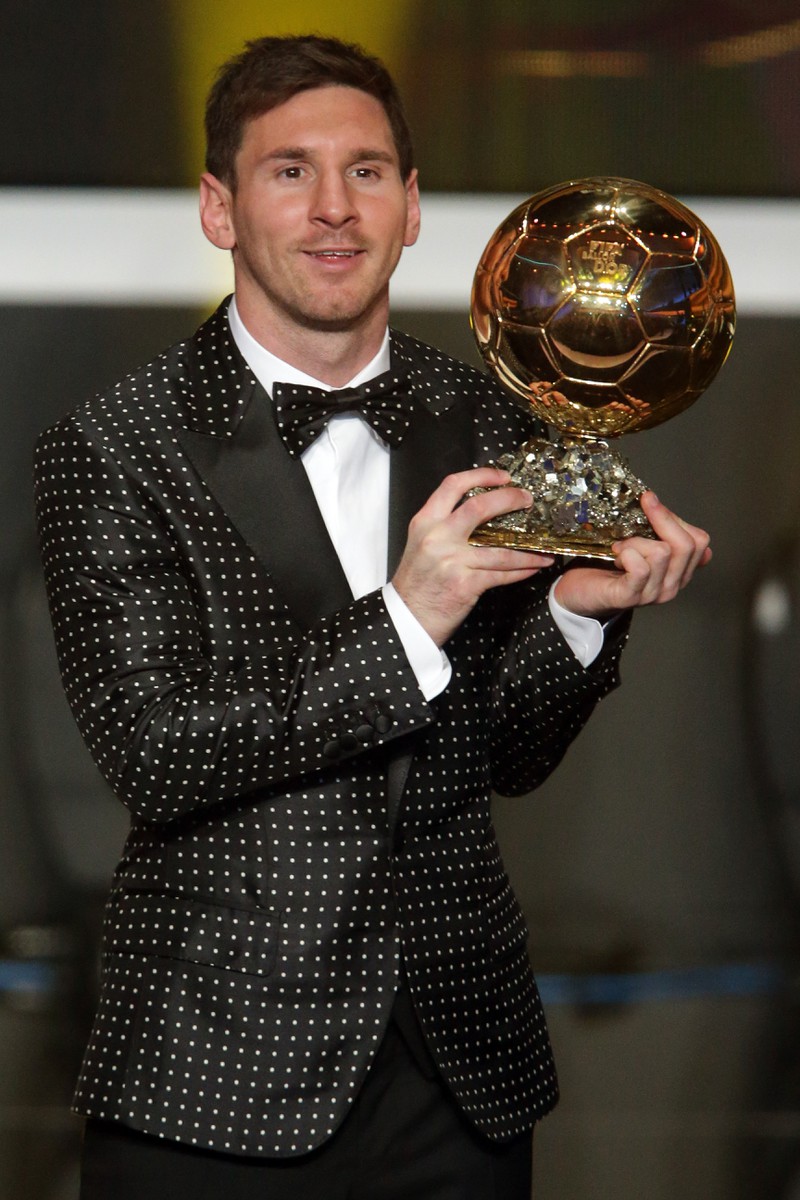Man sieht Lionel Messi, der den Ballon d'Or schon sechsmal gewonnen hat