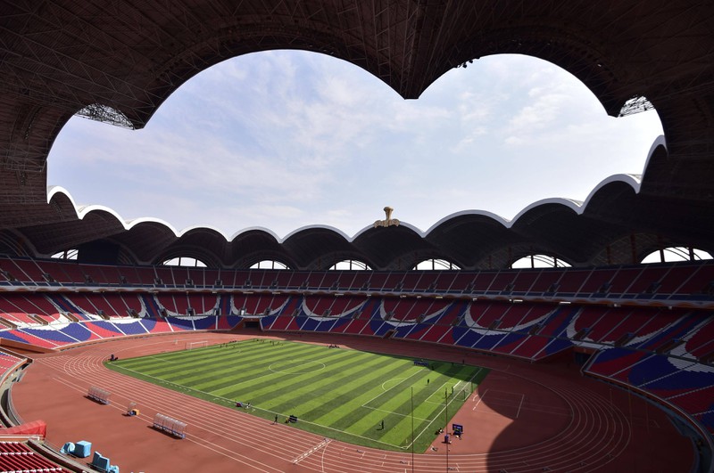Das Stadion erster Mai in Pjöngjang in Nordkorea ist das größte Stadion der Welt