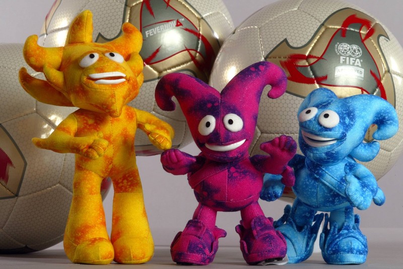 Bei der WM 2002 waren erstmals die Maskottchen animiert
