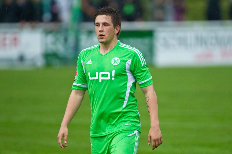 Kevin Pannewitz im Trikot des VfL Wolfsburg
