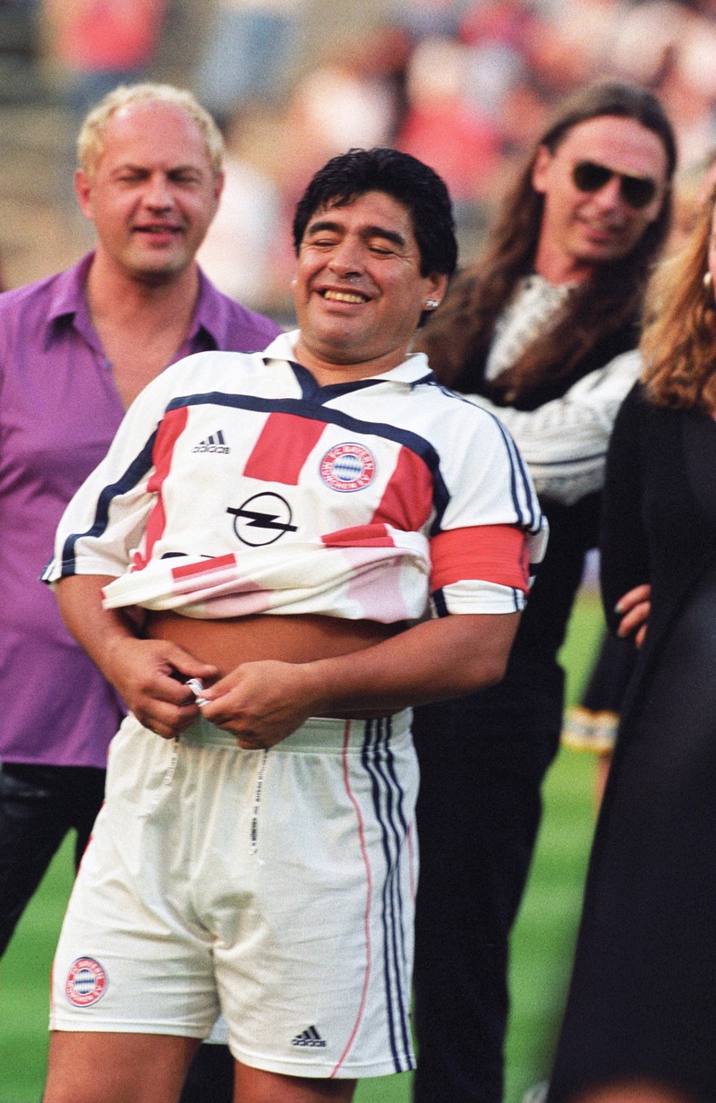 Diego Maradona kämpfte schon während seine Karriere damit fit zu bleiben.