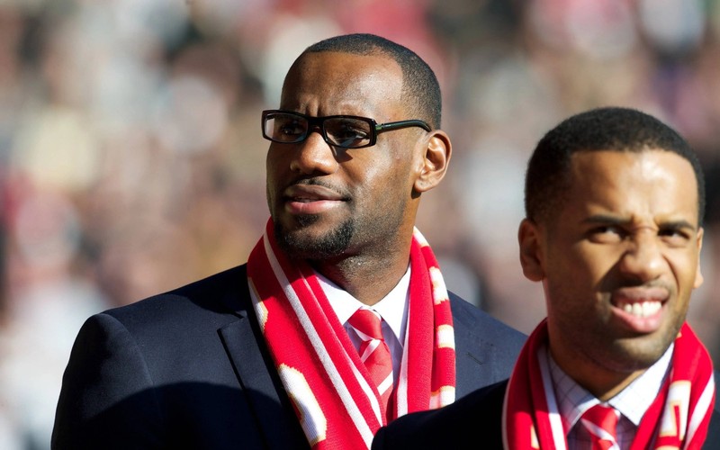 LeBron James beim Spiel FC Liverpool gegen FC Manchester United.