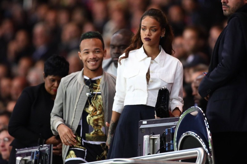 Rihanna beim Spiel Paris Saint-Germain FC gegen Olympique de Marseille.