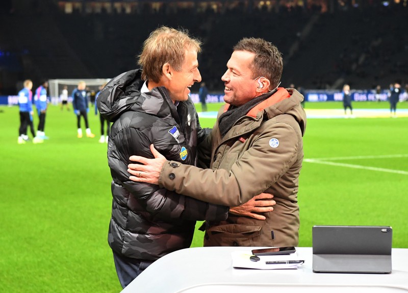 Jürgen Klinsmann und Lothar Matthäus scheinen ihr Kriegsbeil mittlerweile begraben zu haben.