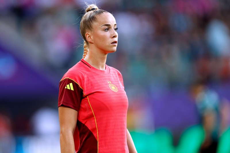 Giulia Gwinn musste wegen einer Verletzung die EM 2025 vorzeitig abbrechen.