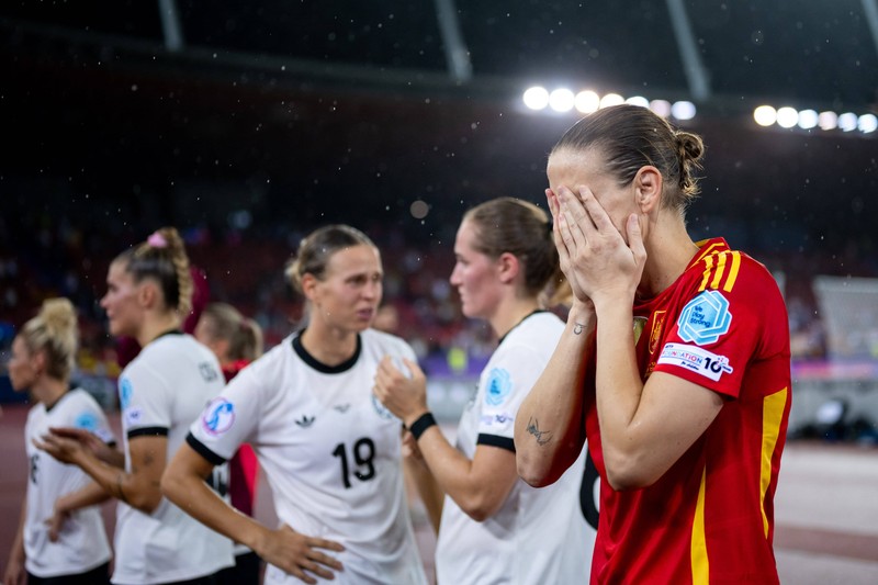 Ann-Katrin Berger und die Mannschaft zeigte sich nach dem EM-Aus enttäuscht.