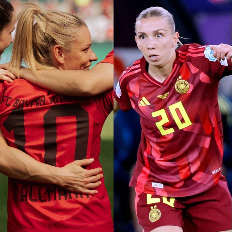 Elisa Senss und Linda Dallmann erklären die Bedeutung ihrer Rückennummern.
