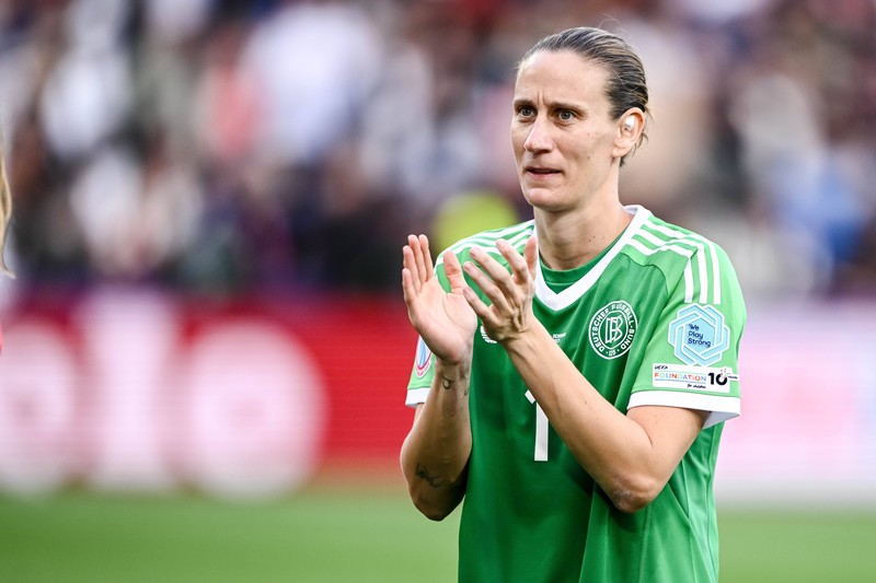 Ann-Katrin Berger ist die Torhüterin der deutschen Mannschaft. Sie spielt in den USA.