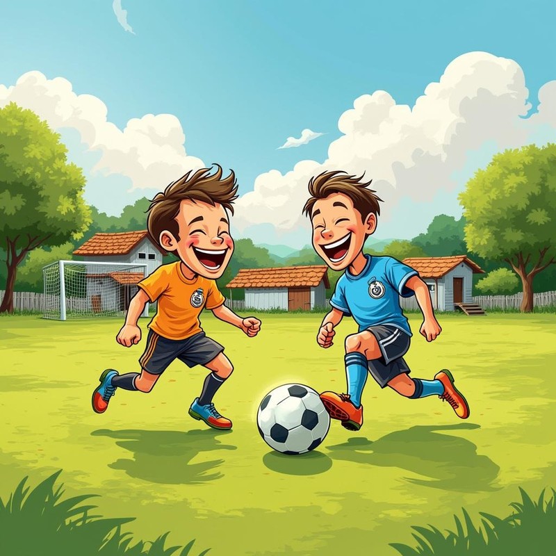 Auch über Fußball lässt sich herzhaft lachen.