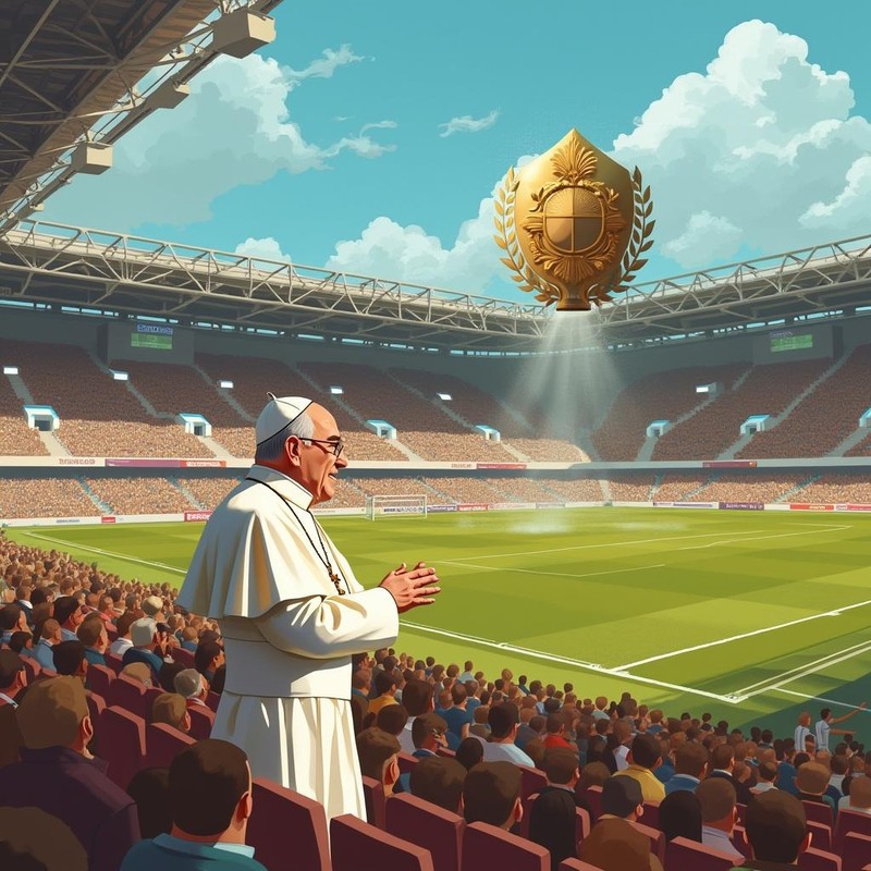 Hoher Besuch im Stadion.