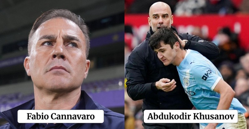 Usbekistans Nationaltrainer Fabio Cannavaro und Nationalspieler Abdukodir Khusanov sind die Stützen des Teams.
