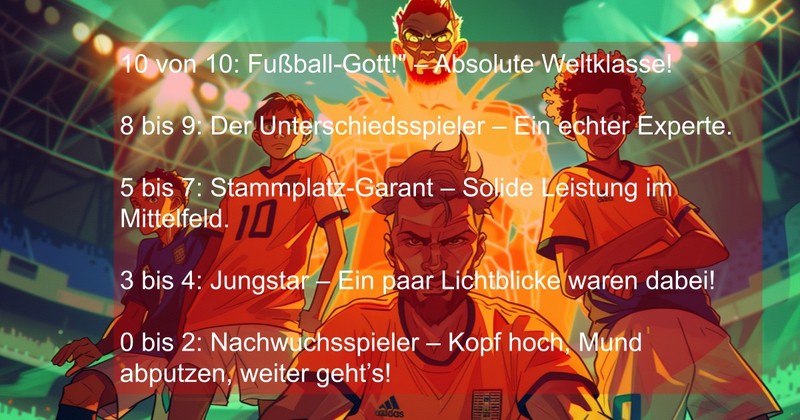 Du bist ein Fußballgott, oder doch eher ein Nachwuchsspieler...