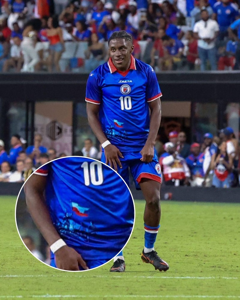 Das Trikot von Haiti wurde von der WM verboten.