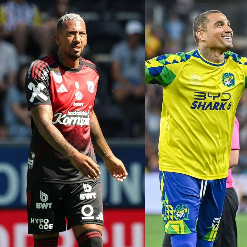 Kevin-Prince Boateng und Jérôme Boateng standen sich als Gegner gegenüber.