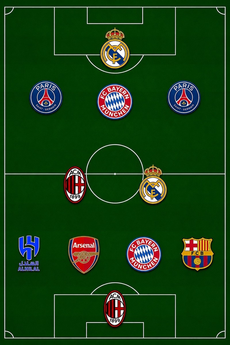 Welche Mannschaft hat diese Aufstellung?